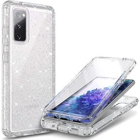 NZND Case for Samsung Galaxy S20 FE with [Built-in Screen Protector], Full-Body Protective [16FT Mil-Grade Drop Tested] Shockproof Rugged Bumper Cover Case for S20 FE 5G (Black)