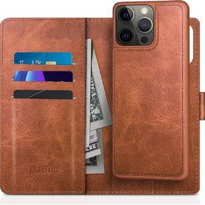 for iPhone 13 Pro 2-in-1 Detachable Wallet case with Credit Card Holder【RFID Blocking】,Flip Folio Book PU Leather Protective Cover Women Men for Apple 13Pro Phone case Light Coffee in Kuwait