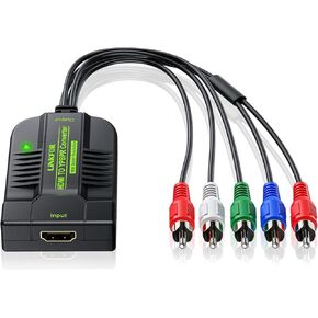 LiNKFOR 1080P HDMI to Component Converter Scaler, HDMI Input to YPbPr Convert HDMI to Component, Only HDMI to YPbPr Adapter for HDTV Box PC PS3 Roku Blu-Ray DVD (NOT Component to HDMI)