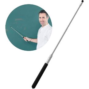 Teachers Pointer Stick, Telescopic Teaching Pointer, Retractable Classroom Whiteboard Pointer Extendable for Teachers, Guides, Coach with A Lanyard & Felt Head, Extends to 39.4'' in Saudi Arabia