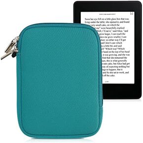 kwmobile Neoprene e-Reader Pouch Size 6" eReader - Universal eBook Sleeve Case with Zipper - Black in Saudi Arabia