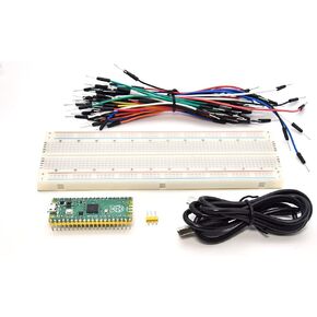 KEYESTUDIO Raspberry Pi Pico Breadboard Starter Kit with Headers Micro USB Cable 830 Breadboard Doupont Wires, RP2040 Microcontroller, 26 Multifunction GPIO Pins, Programmable in C & MicroPython in Saudi Arabia