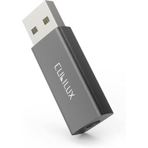 Cubilux USB to 3.5mm Combo Headphone Jack Adapter [96KHz/24bit DAC] USB A to 1/8" TRRS Stereo Audio Dongle, USB External Sound Card Compatible with PS5 PS4, Windows Linux Raspberry Pi Laptop PC More