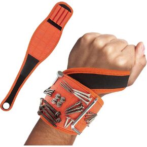 BTAMUD Magnetic Wristband for Holding Screws Magnet Tool Holder 10 Strong Magnets Holds Nails, Drill Bit,Convenience for Handyman, Carpenters, Mechanics Stocking Stuffers Gifts for Men in Kuwait