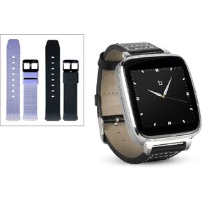 Beantech Gold Engage Plus Smartwatch for iOS and Android with 8GB of Music Storage and Leather Strap in Saudi Arabia
