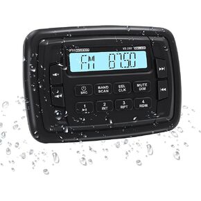 Marine Stereo Radio FM/AM USB for ATV UTV RZR XP900 Motorcycle Boat Golf Cart Truck SPA Powersports Car Vehicles Headunit Sound System Compatible with Bluetooth in Saudi Arabia