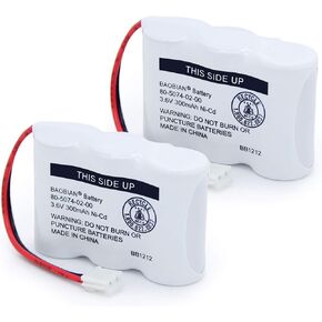 BAOBIAN UL122 80-5074-02-00 80-5074-00-00 Ni-CD 3.6V بطارية هاتف لاسلكية 2422 E1802 E1803 80-5074-00-00 TL96155 3SN-2/3AA30-S-J1 (حزمة من 2) in Kuwait