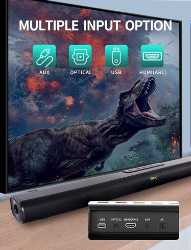 في ام اي اي مكبر صوت ساوند بار مع مضخم صوت مدمج سلكي ولاسلكي بلوتوث 5.0 للتلفزيون والمسرح المنزلي in Kuwait