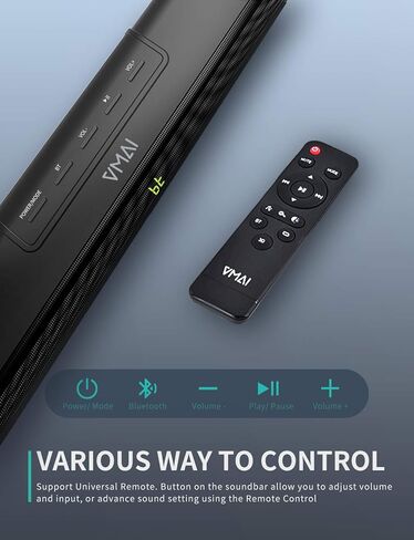 في ام اي اي مكبر صوت ساوند بار مع مضخم صوت مدمج سلكي ولاسلكي بلوتوث 5.0 للتلفزيون والمسرح المنزلي in Kuwait