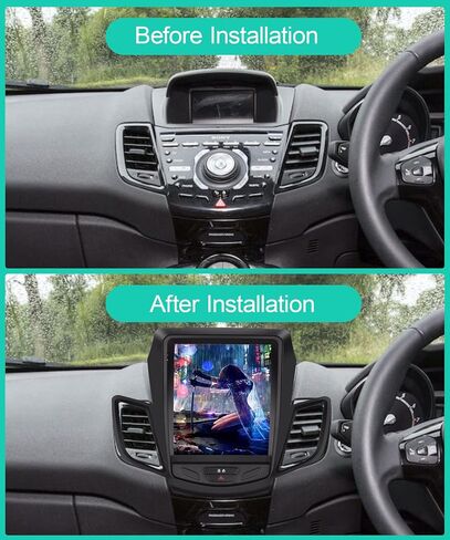for Ford Fiesta 2009-2015 Android Car Stereo with Mirror Link, Rimoody 9.7 Inch Touch Screen Car Radio with GPS Navigation Bluetooth FM WiFi + Backup Camera in Saudi Arabia