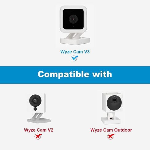 LANMU Window Mount Comaptible with Wyze Cam V3, Screwless Mount, Strong Adhesive Mounting Bracket, Damage-Free in Saudi Arabia