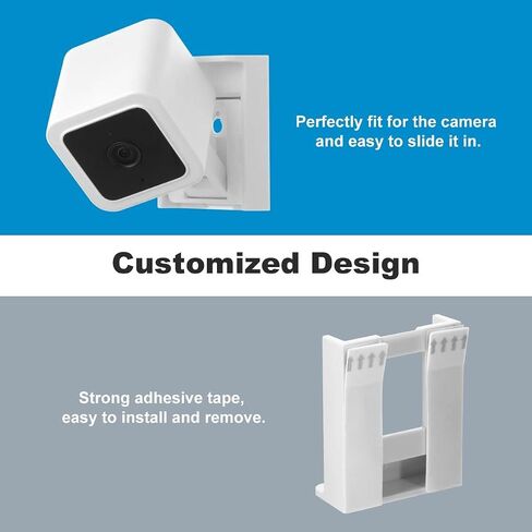 LANMU Window Mount Comaptible with Wyze Cam V3, Screwless Mount, Strong Adhesive Mounting Bracket, Damage-Free in Saudi Arabia