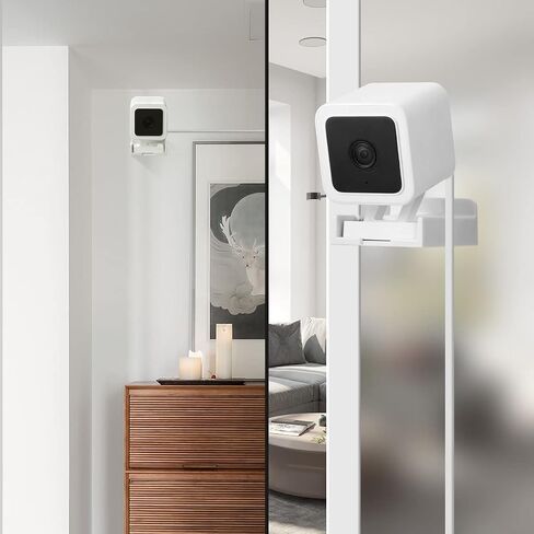 LANMU Window Mount Comaptible with Wyze Cam V3, Screwless Mount, Strong Adhesive Mounting Bracket, Damage-Free in Saudi Arabia