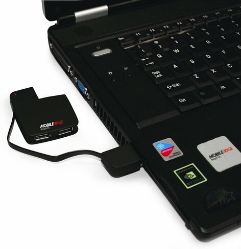 حامل صغير 4 منافذ USB 2.0 من Mobile Edge مع موصل دائري in Saudi Arabia