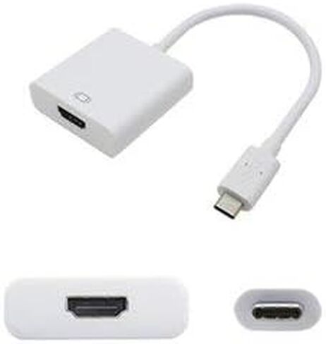 ملحقات إضافية للكمبيوتر USBC2HDMIW-5PK 8 بوصة. كابل محول USB 3.1 نوع ذكر إلى HDMI أنثى أبيض، حزمة من 5 in Kuwait