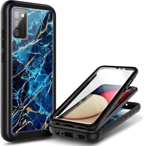 NZND متوافق مع حافظة Samsung Galaxy A02S مع [واقي شاشة مدمج]، غطاء متين مقاوم للصدمات لكامل الجسم، جراب هاتف متين مقاوم للصدمات (ياقوتي) in Saudi Arabia