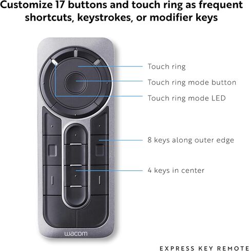 Wacom Express Key Remote for Cintiq & Intuos Pro (ACK411050) & Drawing Glove, Two-Finger Artist Glove for Drawing Tablet Pen Display, 90% Recycled Material, eco-Friendly, one-Size (1 Pack) in Saudi Arabia