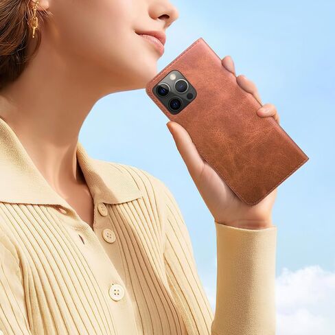 for iPhone 13 Pro 2-in-1 Detachable Wallet case with Credit Card Holder【RFID Blocking】,Flip Folio Book PU Leather Protective Cover Women Men for Apple 13Pro Phone case Light Coffee in Kuwait