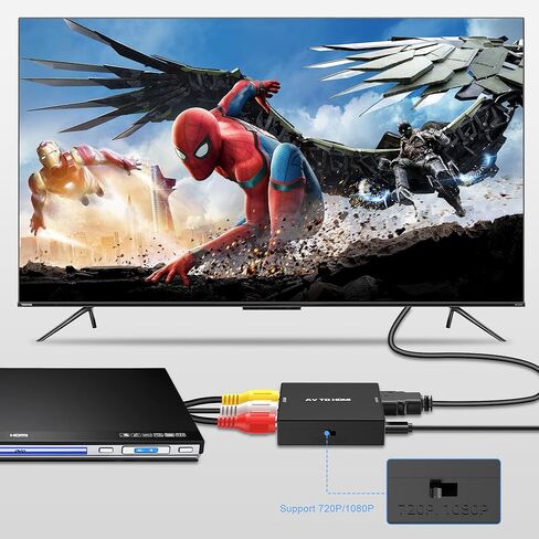 محول Hiprorca AV إلى HDMI، محول Mini RCA إلى HDMI، محول محول صوت فيديو CVBS المركب in Kuwait