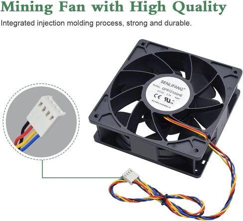مروحة 120 مم لقدم الوعل ، 2 حزمة من مراوح داخلية Bitmain DC 12 فولت ومكونات التبريد لـ S7 S9 D3 L3 E9 T9 ، مع مروحة تبريد عالية تدفق الهواء 6000 لفة في الدقيقة in Kuwait