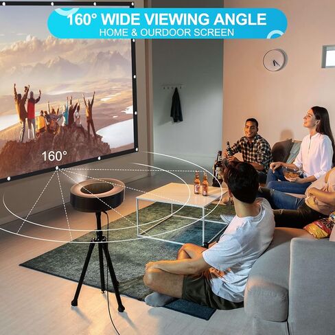 120 in Front and Rear Projector Screen, Hanging Movie Screen with Hooks Ropes, Portable Office Indoor Outdoor Video Projection Screen,Leinwand Beamer Projektionsleinwand Écran de Projection in Saudi Arabia