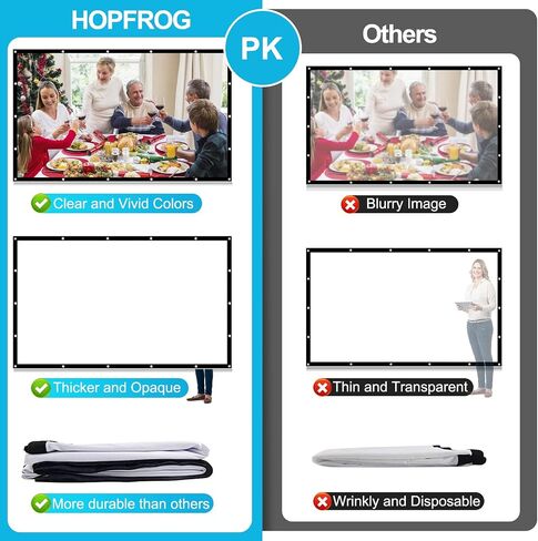 120 in Front and Rear Projector Screen, Hanging Movie Screen with Hooks Ropes, Portable Office Indoor Outdoor Video Projection Screen,Leinwand Beamer Projektionsleinwand Écran de Projection in Saudi Arabia
