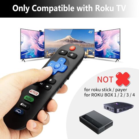 New Universal TV Remote for All Roku TV,Remote for TCL Roku/for Hisense Roku/for Onn Roku TV(Not for Roku Stick and Box)【Pack of 2】 in Kuwait