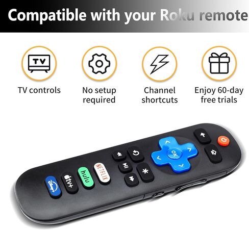 New Universal TV Remote for All Roku TV,Remote for TCL Roku/for Hisense Roku/for Onn Roku TV(Not for Roku Stick and Box)【Pack of 2】 in Kuwait