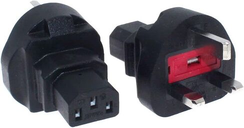 UK BS1363 to C13 Power Cord,Toptekits 16AWG Britain England Power Cord, with Fuse,IEC-320-C13 to UK Plug BS1363 (1ft/0.3m) in Saudi Arabia