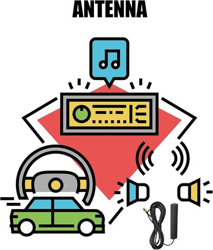 X AUTOHAUX تيار مستمر 12 فولت 16.4ft هوائي السيارة DAB الجوي SMA محول هوائي الراديو ل Blaupunkt ل بايونير لكلاريون لكينوود الأسود in Kuwait