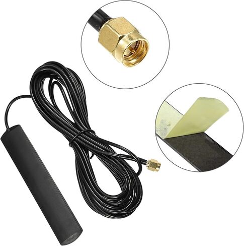 X AUTOHAUX تيار مستمر 12 فولت 16.4ft هوائي السيارة DAB الجوي SMA محول هوائي الراديو ل Blaupunkt ل بايونير لكلاريون لكينوود الأسود in Kuwait
