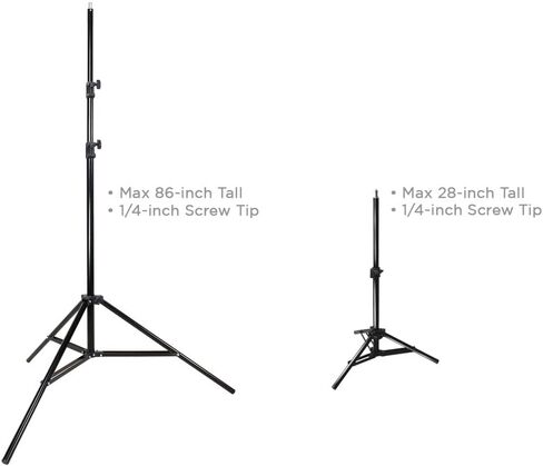 طقم إضاءة بورتريه لتصوير الفيديو من يوليوس ستوديو، عاكس مظلة باللونين الأبيض والأسود، لمبة مستمرة ومقبس مع إدراج مظلة، حامل ثلاثي القوائم للضوء، حقيبة حمل، استوديو للصور، JSAG284V2 in Kuwait