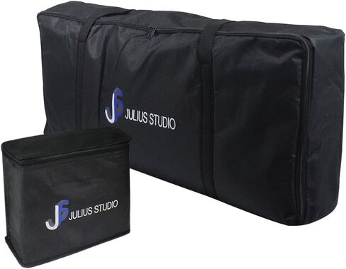 طقم إضاءة بورتريه لتصوير الفيديو من يوليوس ستوديو، عاكس مظلة باللونين الأبيض والأسود، لمبة مستمرة ومقبس مع إدراج مظلة، حامل ثلاثي القوائم للضوء، حقيبة حمل، استوديو للصور، JSAG284V2 in Kuwait