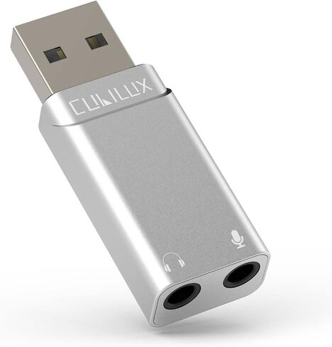 Cubilux USB إلى 3.5 مم محول صوت جاك، كابل USB A إلى AUX مع محول TRRS 4 أقطاب، بطاقة صوت ستيريو خارجية متوافقة مع PS5 PS4، Windows Linux Laptop PC Raspberry Pi، 4 أقدام in Kuwait