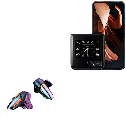 BoxWave Gaming Gear Compatible with Motorola Razr (2022) - Touchscreen QuickTrigger, Trigger Buttons Quick Gaming Mobile FPS for Motorola Razr (2022) - Jet Black in Saudi Arabia