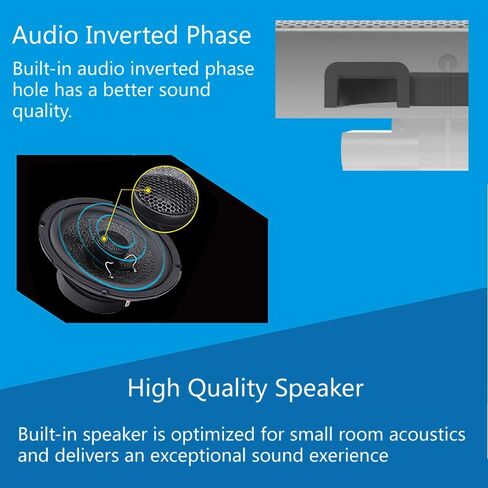 3-in-1 Full HD 1080P Conference Webcam with Microphone and Speaker, Wide Angle USB Video Conference Camera for Mac, PC, Laptop, Desktop(Black) in Kuwait