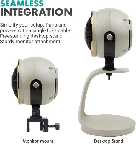 Movo WebMic HD Pro All-in-One Webcam with Microphone and Ring Light- 1080p HD Camera, Pro Cardioid Condenser Microphone, LED Ring Light -HD Webcam for Streaming, Video Conferencing, Recording, Gaming in Saudi Arabia