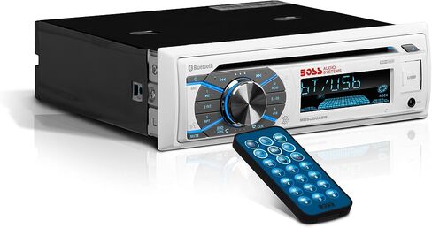 BOSS Audio Systems MR508UABW Marine Boat Stereo - Single Din, Bluetooth Audio and Calling Head Unit, AM/FM Radio Receiver, CD Player, Weatherproof, USB in Saudi Arabia