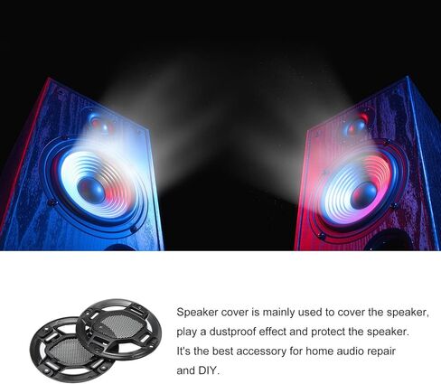 MECCANIXITY Speaker Grill Cover 6" Mesh Subwoofer Grill Guard Protector for Home Audio DIY Black 2 Pack in Saudi Arabia
