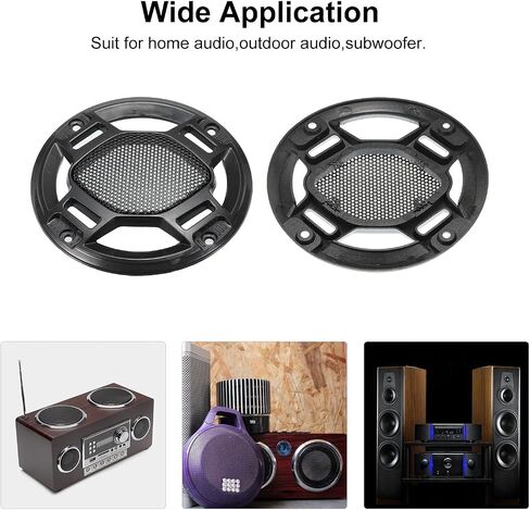 MECCANIXITY Speaker Grill Cover 6" Mesh Subwoofer Grill Guard Protector for Home Audio DIY Black 2 Pack in Saudi Arabia