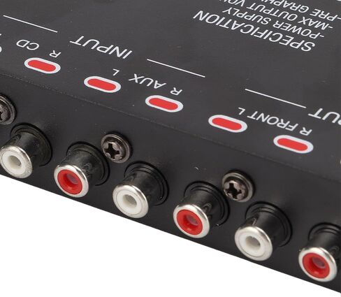 7 Band Car Audio Graphic Equalizer, Variable Gain Adjustment High Level Input EQ, Low Pass Filter, Chassis Graphic Equalizer with Control Volume in Saudi Arabia