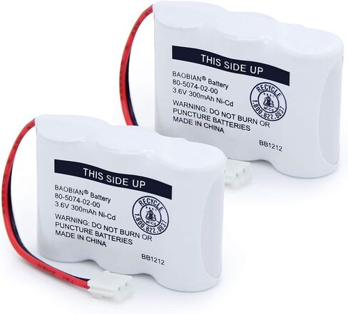 BAOBIAN UL122 80-5074-02-00 80-5074-00-00 Ni-CD 3.6V بطارية هاتف لاسلكية 2422 E1802 E1803 80-5074-00-00 TL96155 3SN-2/3AA30-S-J1 (حزمة من 2) in Kuwait
