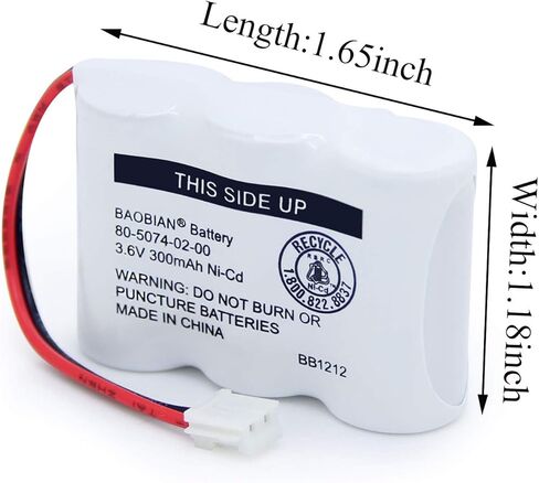 BAOBIAN UL122 80-5074-02-00 80-5074-00-00 Ni-CD 3.6V بطارية هاتف لاسلكية 2422 E1802 E1803 80-5074-00-00 TL96155 3SN-2/3AA30-S-J1 (حزمة من 2) in Kuwait