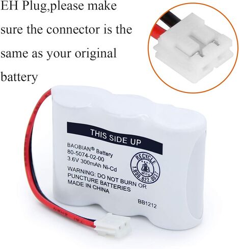 BAOBIAN UL122 80-5074-02-00 80-5074-00-00 Ni-CD 3.6V بطارية هاتف لاسلكية 2422 E1802 E1803 80-5074-00-00 TL96155 3SN-2/3AA30-S-J1 (حزمة من 2) in Kuwait
