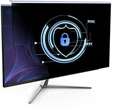 2 Pack 27 Inch Hanging Computer Privacy Screen Filter for 16:9 | Removable Anti Blue Light & UV Protector Shield Reduces Eye Strain, ±30° Privacy Keeps Data Safe, Lightweight for Home Office in Kuwait