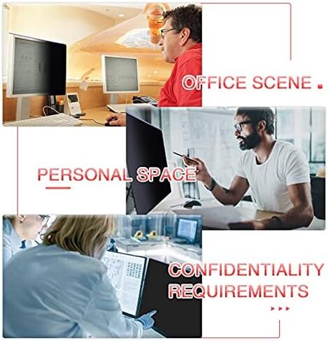 2 Pack 27 Inch Hanging Computer Privacy Screen Filter for 16:9 | Removable Anti Blue Light & UV Protector Shield Reduces Eye Strain, ±30° Privacy Keeps Data Safe, Lightweight for Home Office in Kuwait