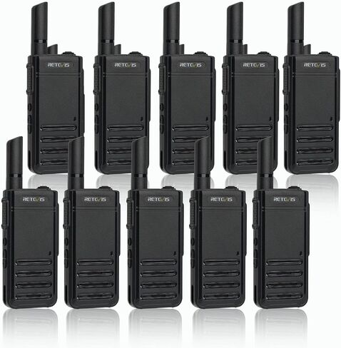 Retevis RB39 Walkie-Talkies,USB-C Rechargeable Two-Way Radios,Call Tone,Rugged,VOX Hands Free Portable 2 Way Radios for Healthcare Utility School Hotel(10 Pack) in Saudi Arabia