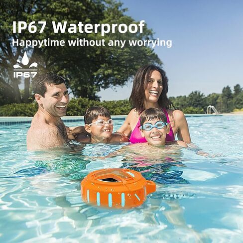 EBODA Bluetooth Shower Waterproof Speaker Portable Gifts for Kayak Teens | IP67 Small Mini Speakers with LED Light, Floating, 2000mAh, True Wireless Stereo for Hiking, Beach, Stuff for Boys Men-Black in Kuwait