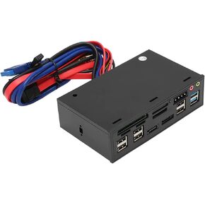 Media Instrument Board 5.25In, USB3.0 Interface SATA Interface, 5Gbps Transmission Speed, Support 256Gb Memory Card, LED Indicators are Suitable for M2 Tf MMC MS in Kuwait