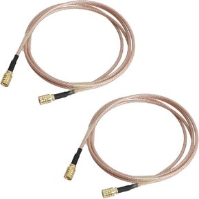 RF Coaxial Cable SMB Female to SMB Female RG316 Coax Cable Jumper for DIY Radio, 3G/4G/5G/LTE/Antenna, Audio and Video Signal Transmission, 1M 2Pcs
